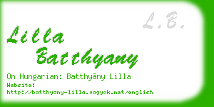 lilla batthyany business card